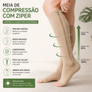 Meia de Alta Compressão Anti Varizes e Inchaço com Zíper