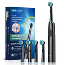 Escova de Dente Elétrica Rotativa Recarregável